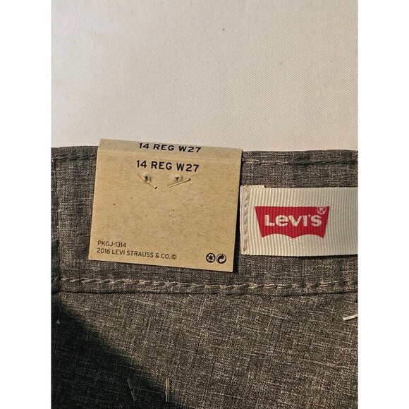 Levis Boys 511 Slim Fit Stretch Gray Performance UV Shorts 14 NWT - Picture 8 of 11